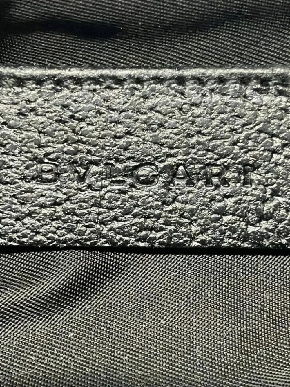 BVLGARI Logo Mania Black Jacquard Pouch